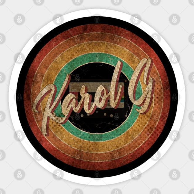 Karol G Vintage Circle Art Sticker by antongg